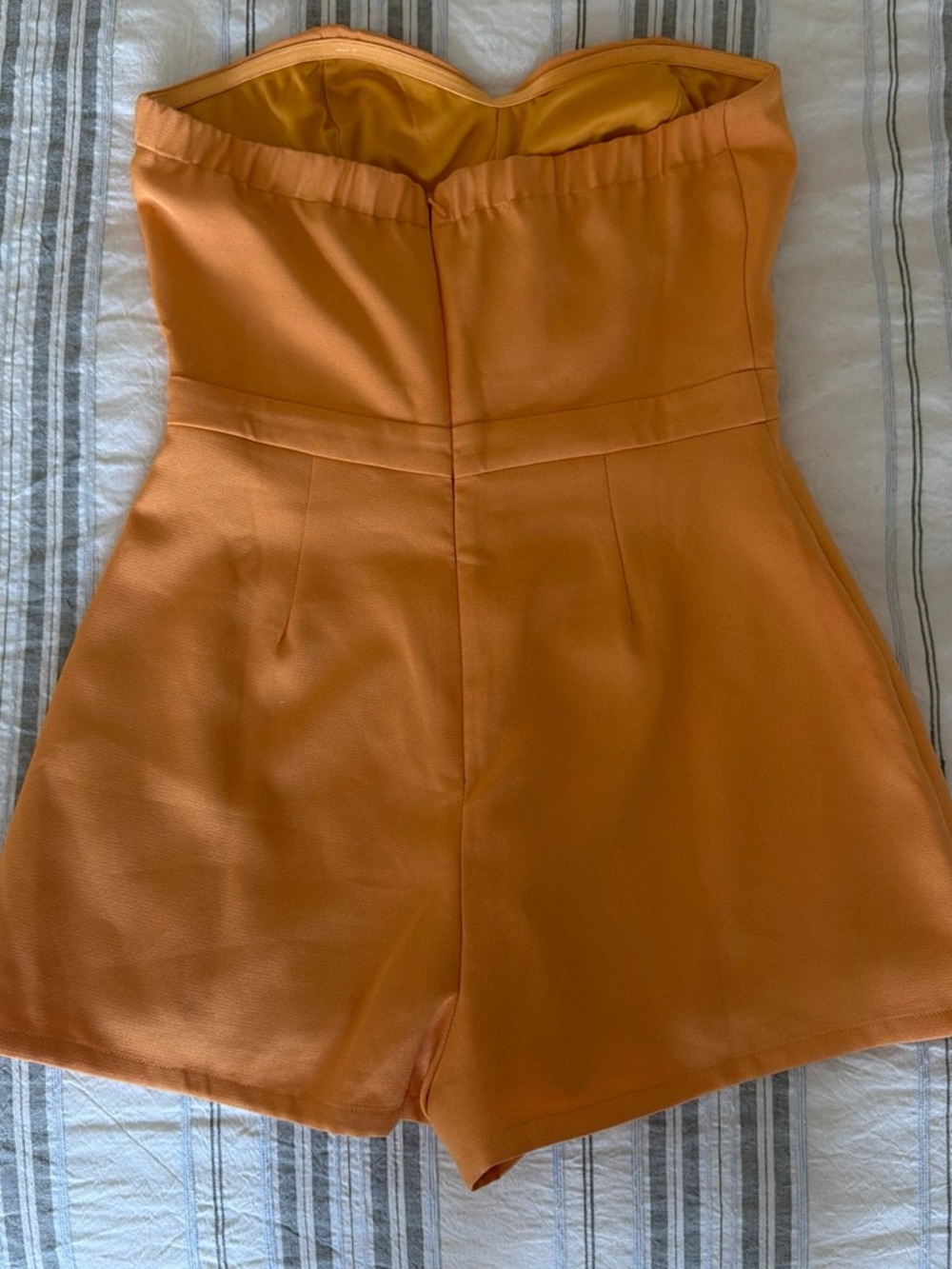 Strapless Orange Mini Dress - Picture 2 of 3